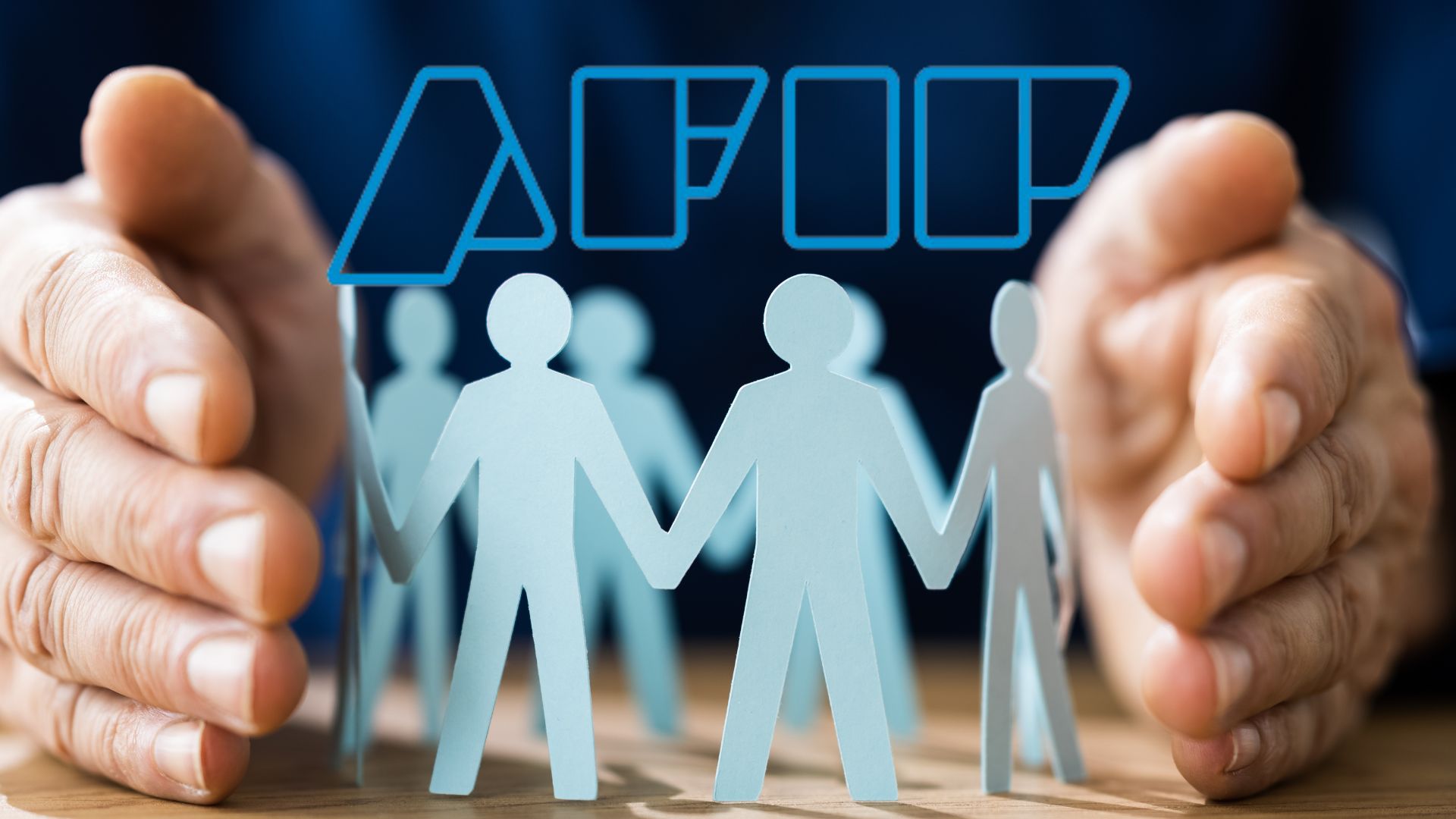 Afip Logo y hombres de papel.